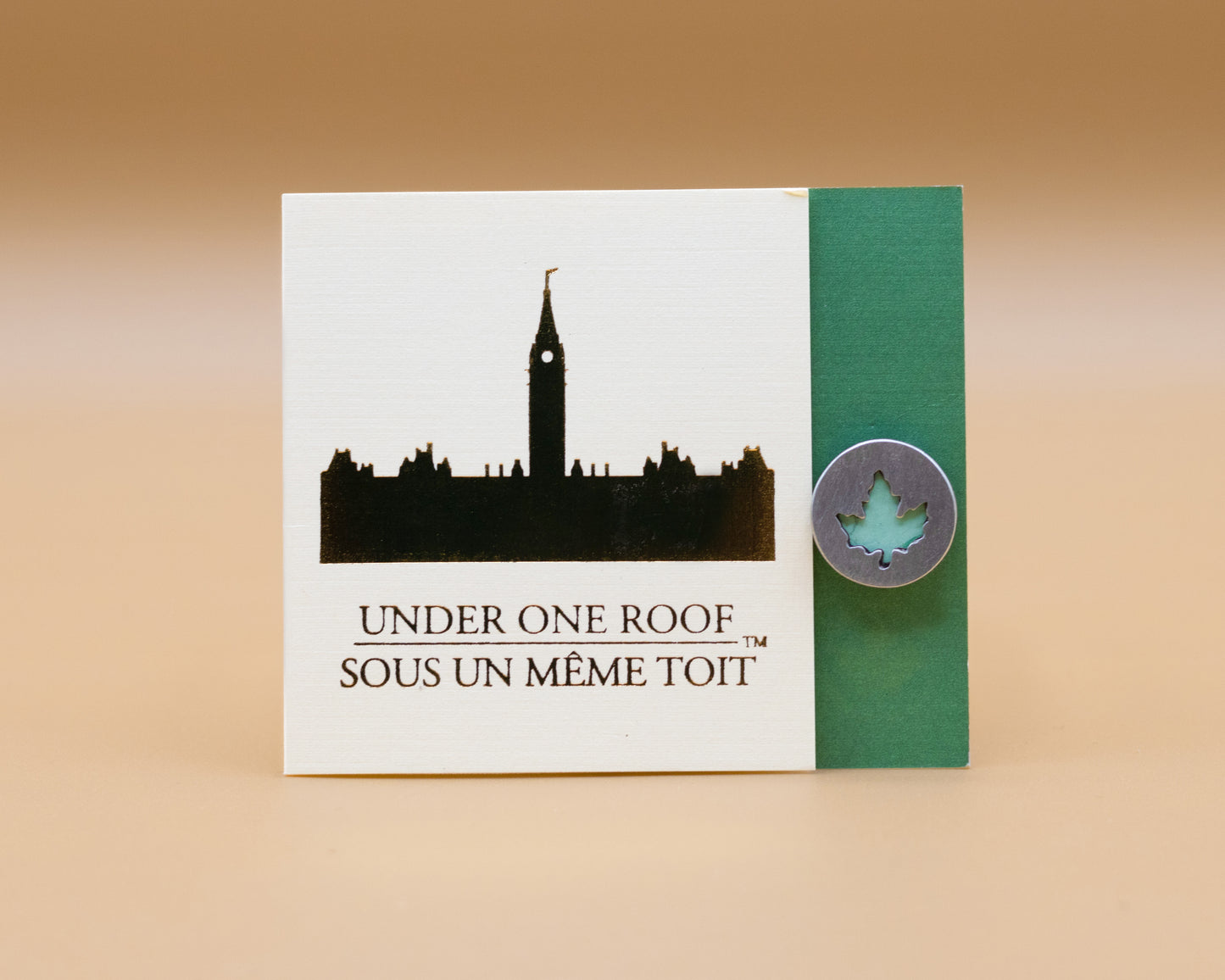 Pin's silhouette feuille d'érable en étain