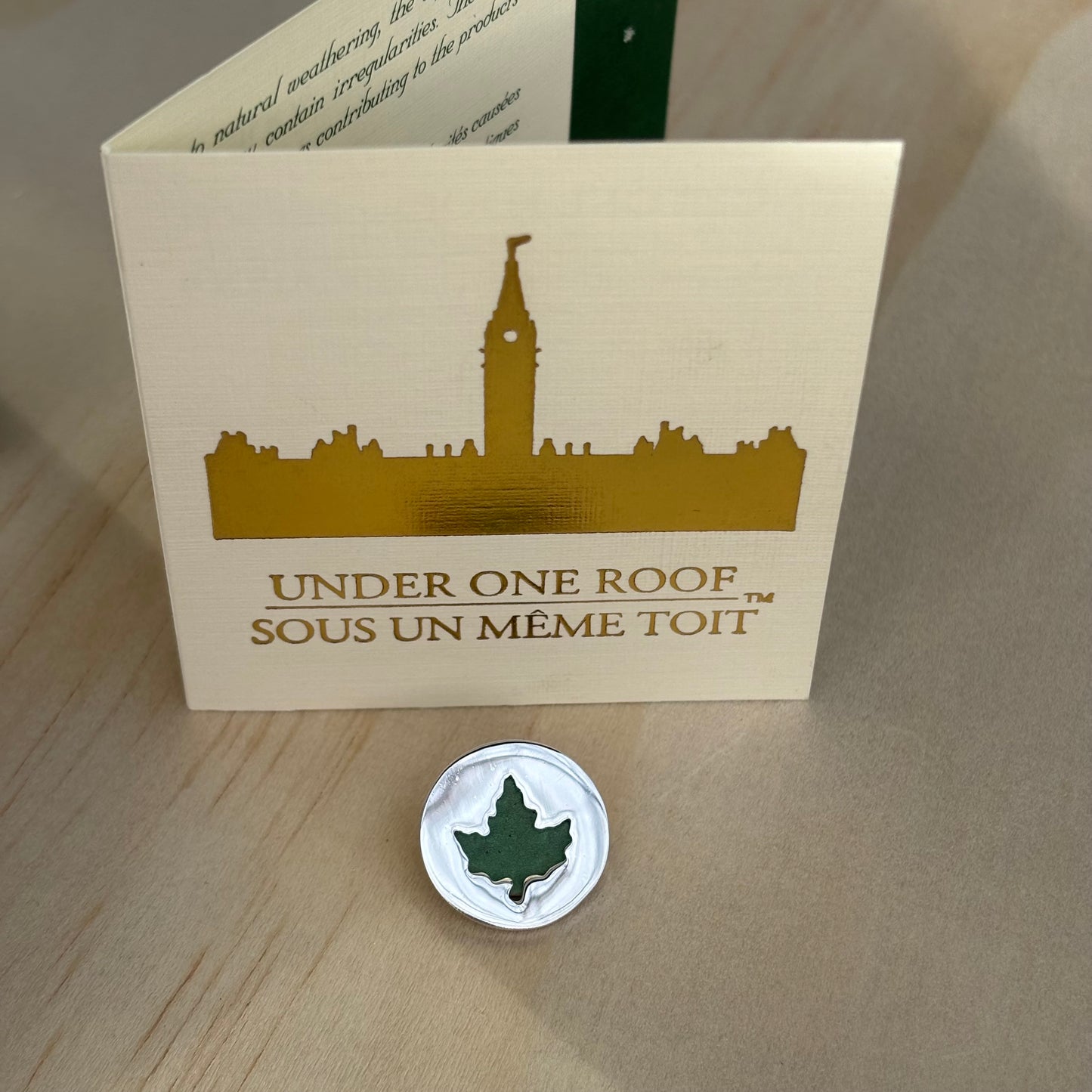 Maple Leaf Pin Sterling Silver Silhouette