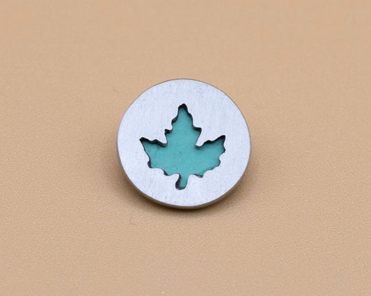 Maple Leaf Silhouette Pin Pewter