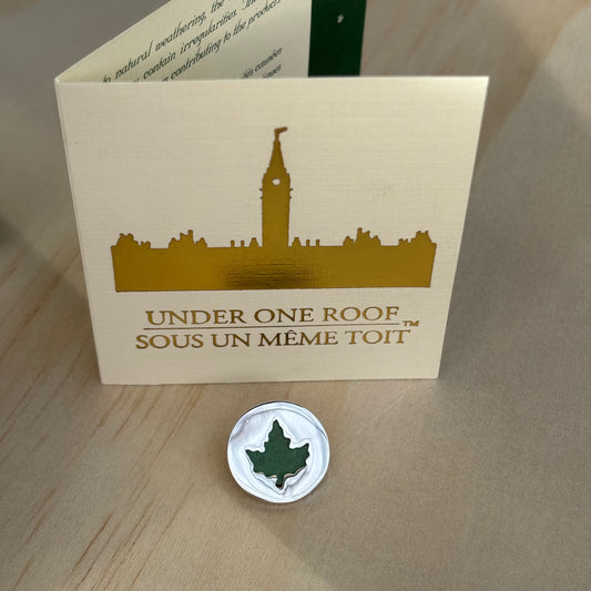 Maple Leaf Pin Sterling Silver Silhouette